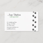 Schwarze Pfoten, Hundehaufen, Hundewalker, Pet Sho Visitenkarte (Vorderseite)