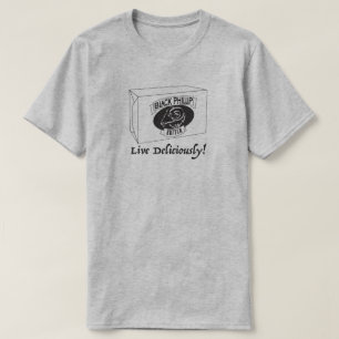 Schwarze Phillip-Butter T-Shirt