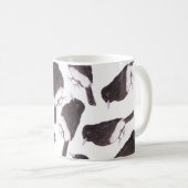 Schwarze phoebe Aquarellvögel Kaffeetasse (VorderseiteRechts)