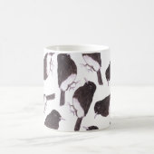 Schwarze phoebe Aquarellvögel Kaffeetasse (Mittel)