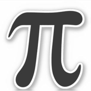 Schwarze Pi-Symbolaufkleber Aufkleber