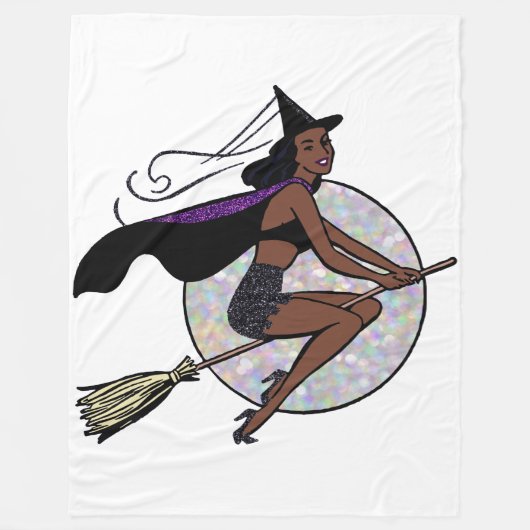 schwarze Pin-Up-Hexe Decke (Vorderseite)