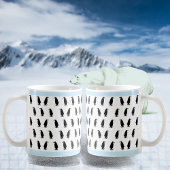 Schwarze Pinguine Kaffeetasse