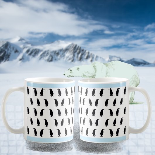 Schwarze Pinguine Kaffeetasse