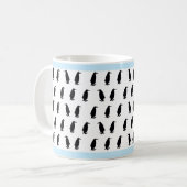 Schwarze Pinguine Kaffeetasse (Vorderseite Links)