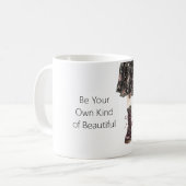 Schwarze Pink Blumen Rock Stiefel Kaffeetasse (Vorderseite Links)