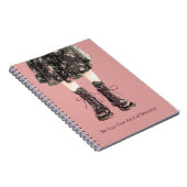 Schwarze Pink Blumen Rock Stiefel Notizblock (Rechte Seite)