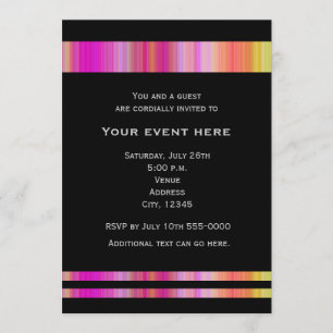 Schwarze Pink Mode Elegante Party-Veranstaltung Ei Einladung