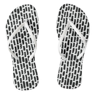 Schwarze Pinselstriche Badesandalen
