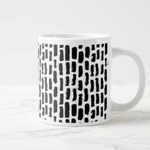 Schwarze Pinselstriche Jumbo-Tasse