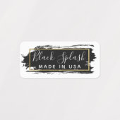 Schwarze Pinselstriche und moderne geometrische go Etiketten (Design 2)