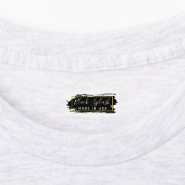 Schwarze Pinselstriche und moderne geometrische go Etiketten