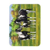 Schwarze Pinto Farbe Quarter Pferde im Sommer Weid Magnet (Vertikal)