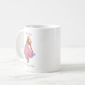 Schwarze Pinups-Tasse - Audrey Kaffeetasse (Vorderseite Links)