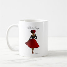 Schwarze Pinups-Tasse - Carmen