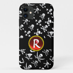 SCHWARZE PIRATBANNER, KREUZTE, SCHWERTER iPhone 11 HÜLLE