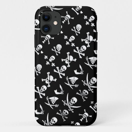 SCHWARZE PIRATBANNER, KREUZTE, SCHWERTER Case-Mate iPhone HÜLLE (Rückseite)