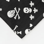 SCHWARZE PIRATBANNER, KREUZTE, SCHWERTER FLEECEDECKE (Ecke)