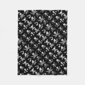SCHWARZE PIRATBANNER, KREUZTE, SCHWERTER FLEECEDECKE (Vorderseite)