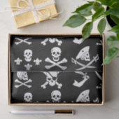 SCHWARZE PIRATBANNER, KREUZTE, SCHWERTER SEIDENPAPIER (Geschenk)