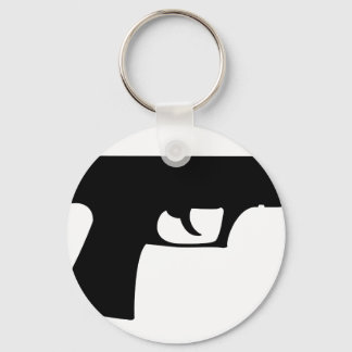 Schwarze Pistole - Pistole Schlüsselanhänger