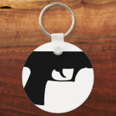 Schwarze Pistole - Pistole Schlüsselanhänger (Vorderseite)