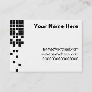 Schwarze Pixel Visitenkarte