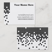 Schwarze Pixel Visitenkarte (Vorne/Hinten)