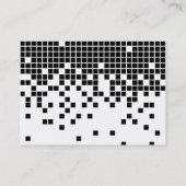Schwarze Pixel Visitenkarte (Rückseite)