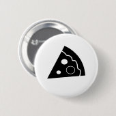 Schwarze Pizza Button (Vorne & Hinten)