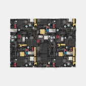 Schwarze Platine Fleecedecke (Vorderseite (Horizontal))