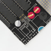 Schwarze Platine Fleecedecke (Ecke)