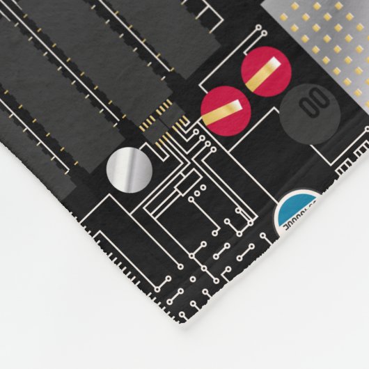 Schwarze Platine Fleecedecke (Ecke)