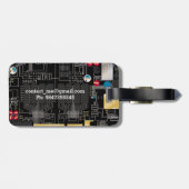 Schwarze Platine Gepäckanhänger (Rückseite horizontal)