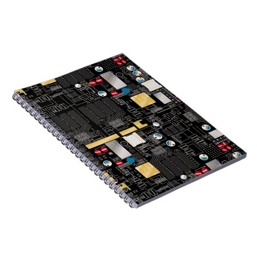 Schwarze Platine Notizblock (Rechte Seite)