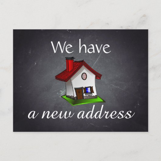 Schwarze Platine - Retro-Adresswechsel Ankündigungspostkarte (Vorderseite)