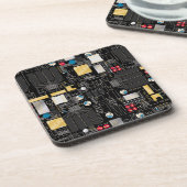 Schwarze Platine Untersetzer (Linke Seite)