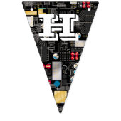 Schwarze Platine Wimpelkette (Zweite Fahne)