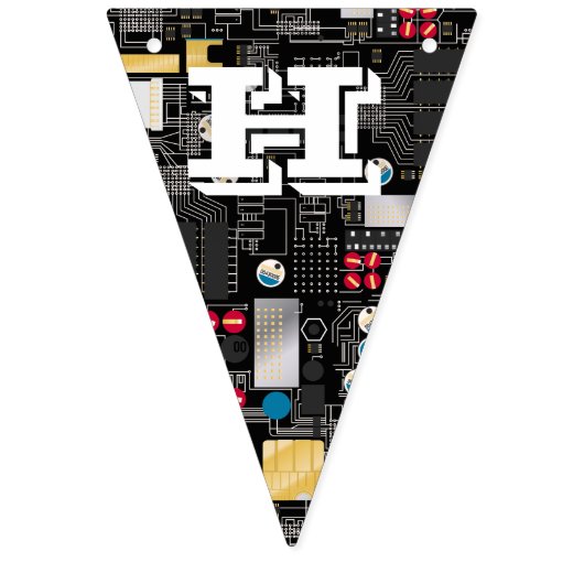 Schwarze Platine Wimpelkette (Zweite Fahne)