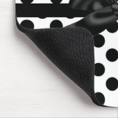 SCHWARZE POLKA-DOT-BODEN-MAUSPAD MOUSEPAD (Ecke)