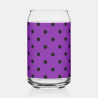 Schwarze Polka Dots auf Violet Lila