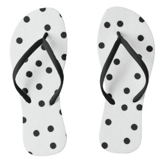SCHWARZE POLKA-DOTS BADESANDALEN