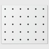 Schwarze Polka Dots Muster Custom White 2023 Niedl Geschenkpapier (Flach)