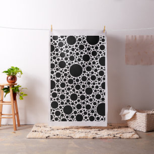 Schwarze Polka Dots Muster + Ihr Backgr. Ideen Stoff