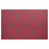 Schwarze Polka Herzen auf rot Stoff (Yard (91,4 cm))