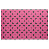 Schwarze Polka-Kreuze auf Fuchsia Stoff (Fat Quarter (45,7 x 55,9 cm))