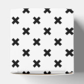 Schwarze Polka-Kreuze auf Weiß Geschenkschachtel (Oben)