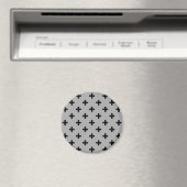 Schwarze Polka kreuzt grau Magnet (In Situ (Geschirrspüler))