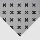 Schwarze Polka kreuzt grau Seidenpapier (Ausschnitt)