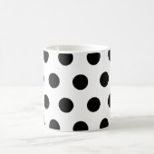 Schwarze Polka-Punkt-Tasse Kaffeetasse (Mittel)